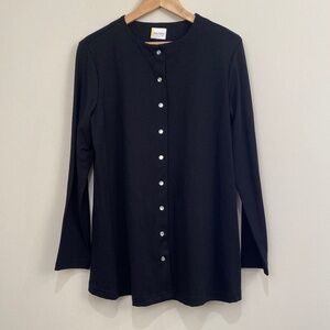 Hanna Andersson Black Snap Cardigan Jacket, Size M